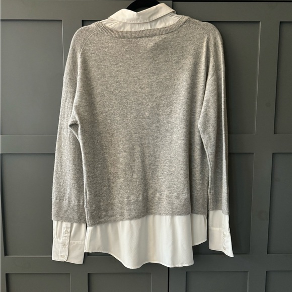 Veronica Beard Brami Mixed Media Layered Look Wool & Cashmere Sweater - Picture 7 of 12